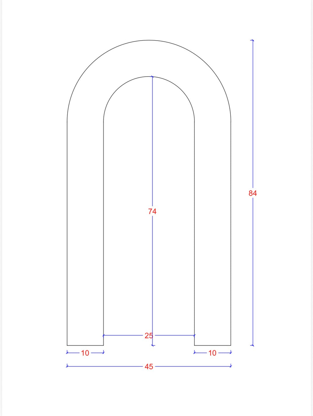 Hollow 3D Arch (Collapsing-3 pieces)