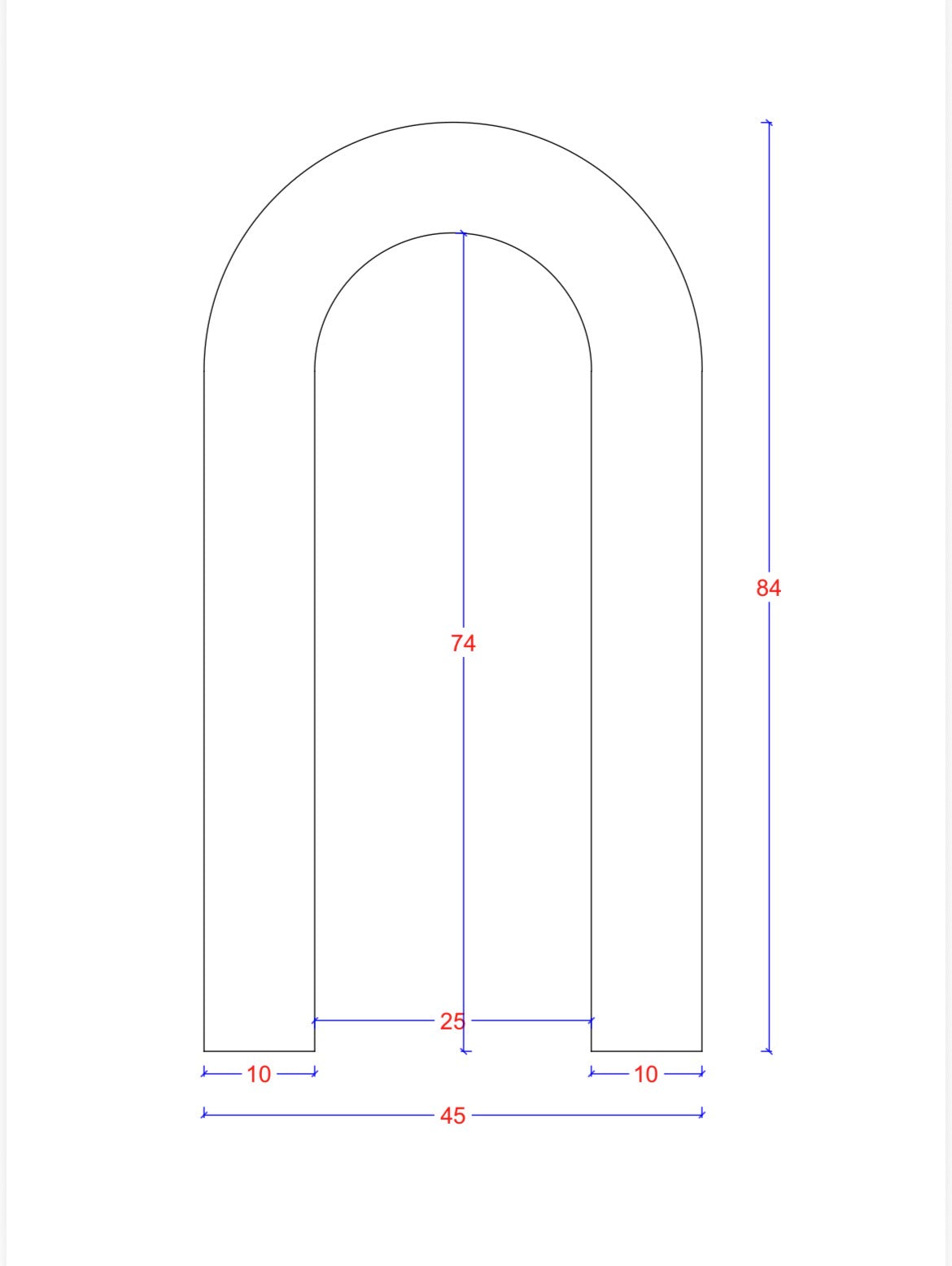 Hollow 3D Arch (Collapsing-3 pieces)